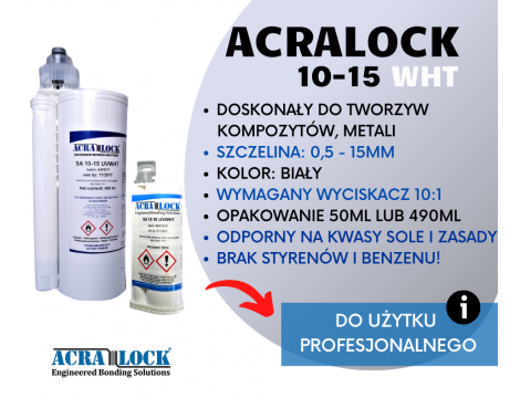 White methacrylate adhesive SA 10-15 WHT - 2