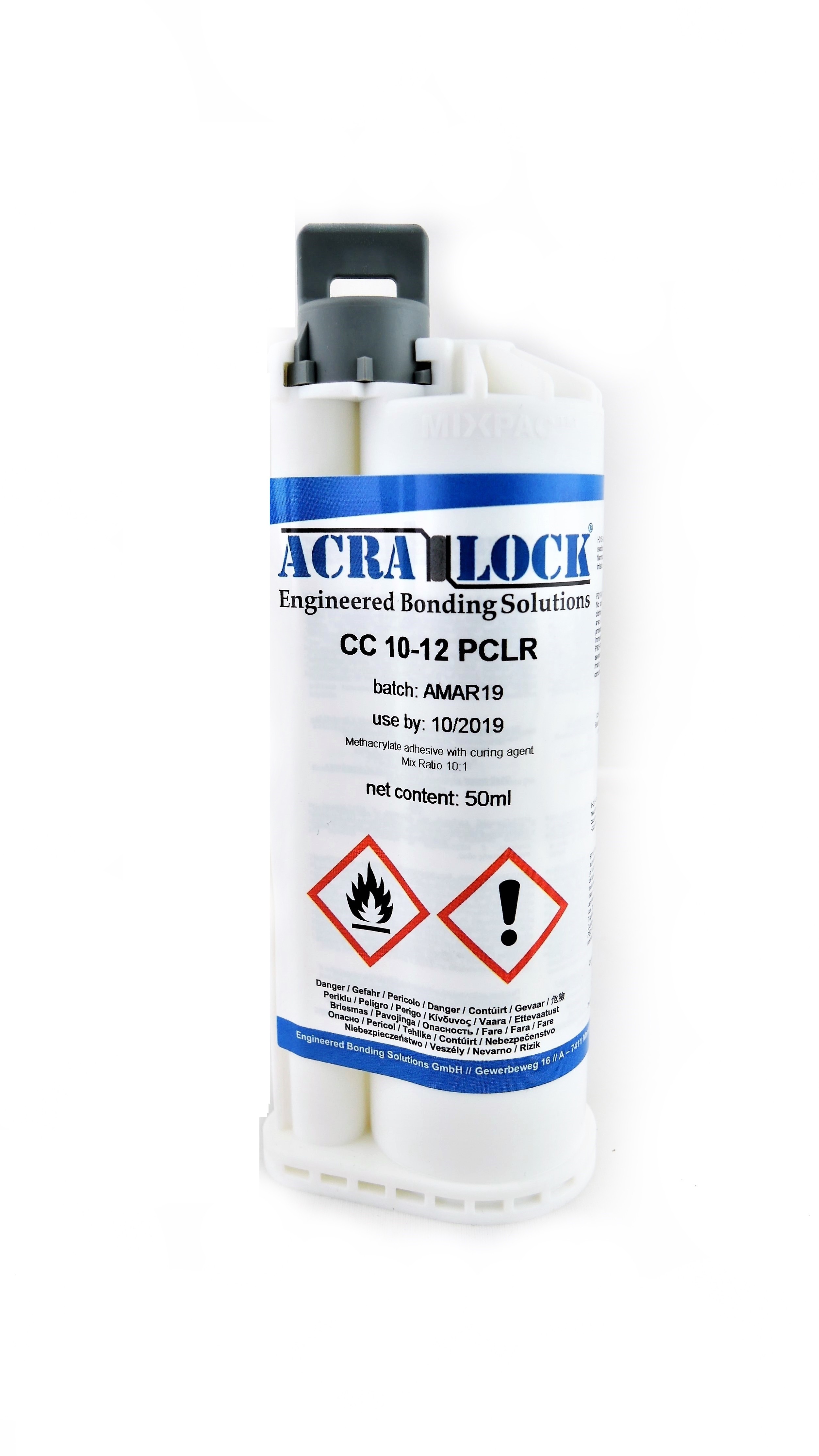Clear methacrylate adhesive Acralock CC 1012 Ataszek