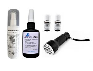 Adhesive for hinges and glass fittings ATK UV35