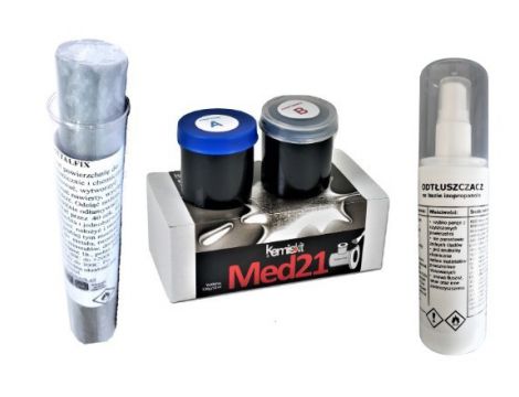 Adhesive for sealing copper pipes MED21+ METALFIX
