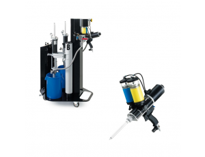 DXR dispenser for adhesives and resins